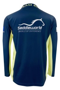 Design half chest zipper horse racing training suits Customized contrasting sweatshirts Australia Hot stamping logo men's horse racing training suits W223 detail view-1